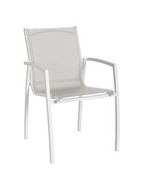 Krzesło ogrodowe Hilla Cloud, Stelaż: aluminium malowane proszk, Biały, szary, S 57 x G 61 cm