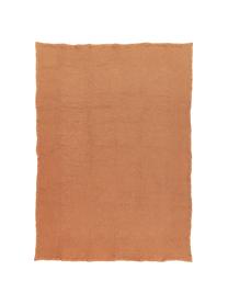 Couvre-lit gaufré coton bio brun Lois, Coton bio 100 %, certifié BCI, Brun, larg. 180 x long. 260 cm (pour lits jusqu'à 140 x 200 cm)