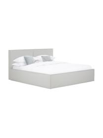 Gestoffeerd bed Dream met opbergruimte, Bekleding: polyester (gestructureerd, Frame: massief grenenhout, FSC-g, Geweven stof lichtgrijs, B 200 x L 200 cm