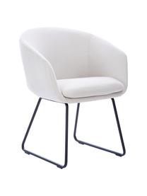 Čalouněná židle s područkami Juri, Bílá, Š 58 cm, H 58 cm
