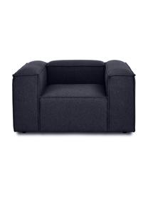 Fauteuil Lennon, Tissu bleu foncé, larg. 130 x prof. 101 cm