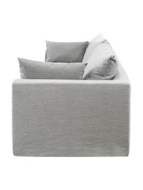 Divano 3 posti Zach, Rivestimento: polipropilene Il rivestim, Piedini: plastica, Tessuto taupe, Larg. 224 x Prof. 90 cm