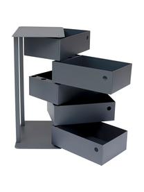 Étagère de bureau avec tiroirs Manifattura, Acier, revêtement par poudre, Gris, larg. 42 x haut. 70 cm
