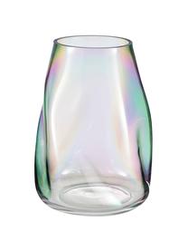 Wazon ze szkła dmuchanego Rainbow, Szkło dmuchane, Transparentny, opalizujący, Ø 18 x W 26 cm