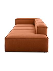 Diván modular grande Lennon, Tapizado: poliéster Alta resistenci, Estructura: madera de pino maciza, ma, Patas: plástico, Tejido terracota, An 357 x F 119 cm, respaldo izquierdo