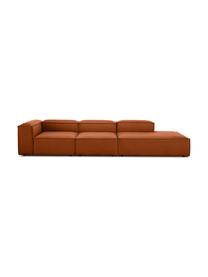 Diván modular grande Lennon, Tapizado: poliéster Alta resistenci, Estructura: madera de pino maciza, ma, Patas: plástico, Tejido terracota, An 357 x F 119 cm, respaldo izquierdo