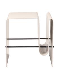 Tavolino moderno in metallo beige Julia, Metallo verniciato a polvere, Beige, Larg. 50 x Alt. 45 cm