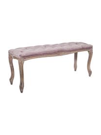 Sametová lavice v barokním stylu Mathilde, Starorůžová, březové dřevo, Š 110 cm, V 47 cm