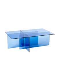 Skleněný konferenční stolek Anouk, Sklo, Modrá, transparentní, Š 102 cm, V 35 cm