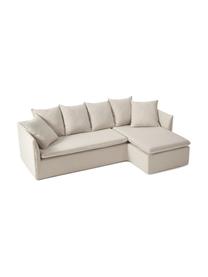 Ecksofa Mila (3-Sitzer), Bezug: 100% Polyester Der hochwe, Gestell: Kieferholz, Faserplatte, , Webstoff Hellgrau, B 230 x H 85 cm, Eckteil rechts