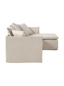 Ecksofa Mila (3-Sitzer), Bezug: 100% Polyester Der hochwe, Gestell: Kieferholz, Faserplatte, , Webstoff Hellgrau, B 230 x H 85 cm, Eckteil rechts