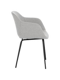Petite chaise scandinave gris Fiji, Tissu gris clair, larg. 58 x prof. 56 cm