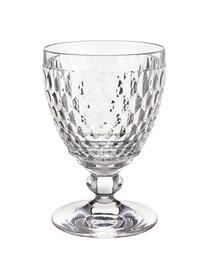 Bicchiere in cristallo con rilievo Boston 4 pz, Cristallo, Trasparente, Ø 10 x Alt. 14 cm, 350 ml