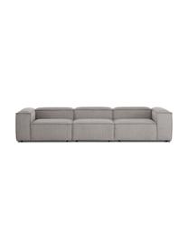 Modulaire bank Lennon (4-zits) van corduroy, Bekleding: corduroy (92% polyester, , Frame: massief grenenhout, multi, Poten: kunststof, Corduroy grijs, B 327 x H 119 cm