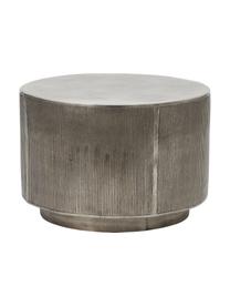 Mesa de centro redonda Rota, Aluminio recubierto, tablero de fibras de densidad media (MDF), Plateado, Ø 50 cm