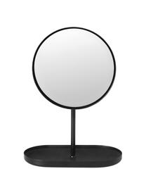 Kosmetikspiegel Modo aus Metall, Gestell: Metall, beschichtet, Spiegelfläche: Spiegelglas, Schwarz, B 20 x H 29 cm