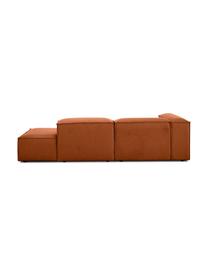 Szezlong modułowy Lennon, Tapicerka: poliester Dzięki tkaninie, Stelaż: lite drewno sosnowe z cer, Nogi: tworzywo sztuczne Materia, Terakotowa tkanina, S 269 x G 119 cm, oparcie lewostronne