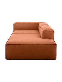 Szezlong modułowy Lennon, Tapicerka: poliester Dzięki tkaninie, Stelaż: lite drewno sosnowe z cer, Nogi: tworzywo sztuczne Materia, Terakotowa tkanina, S 269 x G 119 cm, oparcie lewostronne