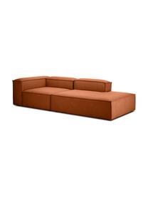 Szezlong modułowy Lennon, Tapicerka: poliester Dzięki tkaninie, Stelaż: lite drewno sosnowe z cer, Nogi: tworzywo sztuczne Materia, Terakotowa tkanina, S 269 x G 119 cm, oparcie lewostronne