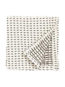 Ściereczka do naczyń z bawełny Stirly, 3 szt., 100% bawełna, Złamana biel, czarny, S 32 x D 32 cm