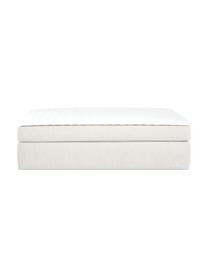 Boxspringbett Enya ohne Kopfteil, Matratze: 5-Zonen-Taschenfederkern, Füße: Kunststoff, Webstoff Greige, 140 x 200 cm, Härtegrad H2