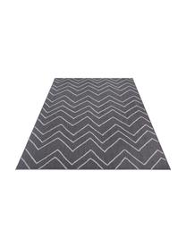In- & Outdoor-Teppich Waves mit Zick-Zack-Muster, 100% Polypropylen, Dunkelgrau, Grau, B 200 x L 290 cm (Größe L)