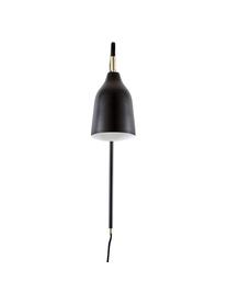 Velké nástěnné svítidlo se zástrčkou Mora, Černá, zlatá, H 35 cm, V 50 cm