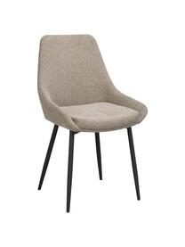 Krzesło tapicerowane Sierra, 2 szt., Tapicerka: 100% poliester, Nogi: metal malowany proszkowo, Szara tkanina, S 49 x G 55 cm
