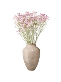 Handgefertigte Vase Latona von Isabelle Hartmann, Steingut, Taupe, glänzend, Ø 21 x H 30 cm
