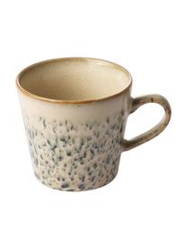 Handgemachte Tassen 70's, 4 Stück, Steingut, Grüntöne, Beigetöne, Ø 12 x H 9 cm, 300 ml