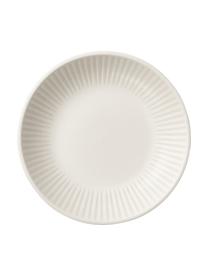 Vajilla con relieves Zabelle, 4 comensales (12 pzas.), Gres, Blanco crema, beige, Set de diferentes tamaños