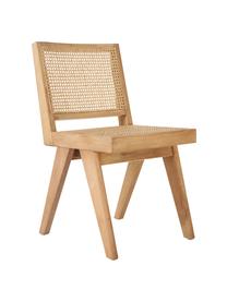 Krzesło z drewna z plecionką wiedeńską Sissi, Stelaż: lite drewno dębowe, Jasne drewno naturalne z plecionką wiedeńską, S 46 x G 56 cm