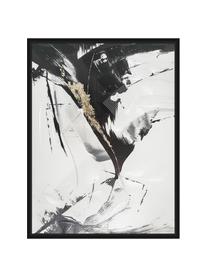 Oprawiony obraz na płótnie Tranquillizing, Czarny, biały, złoty, S 62 x W 82 cm