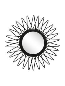 Rundes Wandspiegel-Set Noemi mit schwarzen Metallrahmen, 3-tlg., Rahmen: Metall, beschichtet, Spiegelfläche: Spiegelglas, Schwarz, Ø 27 x T 2 cm