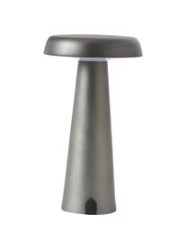 Zewnętrzna lampa stołowa LED z funkcją przyciemniania Arcello, Metal anodowany, Szary, Ø 14 x W 25 cm