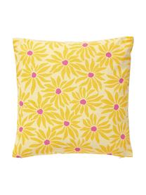 Haftowana poszewka na poduszkę Maren, 100% bawełna, Biały, blady różowy, S 45 x D 45 cm