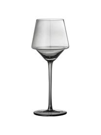 Weingläser Yvette in Grau, 4 Stück, Glas, Grau, Ø 9 x H 23 cm, 300 ml