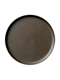 Ręcznie wykonany talerz duży New Norm, Porcelana, Ciemny brązowy, Ø 27 x W 2 cm