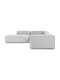 Sofá rinconera modular grande Lennon, Tapizado: 100% poliéster Alta resis, Estructura: madera de pino maciza, ma, Patas: plástico, Tejido gris claro, An 329 x Al 68 cm, chaise longue derecha
