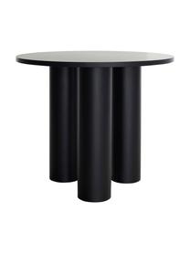Table ronde Colette, Ø 90 cm, MDF avec placage en bois de noyer, laqué, certifié FSC, Noir, Ø 90 x haut. 72 cm