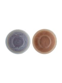 Set de cuencos artesanales con esmalte reactivo Cloe, 2 uds., Gres, Multicolor, Ø 14 x Al 7 cm