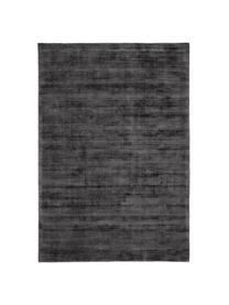 Handgewebter Viskoseteppich Jane, Flor: 100 % Viskose, Anthrazit, B 160 x L 230 cm (Größe M)
