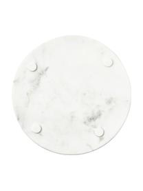 Vassoio rotondo decorativo in marmo Venice, Marmo, Bianco marmorizzato, Ø 25 cm