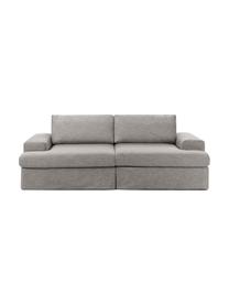 Divano componibile 3 posti Russell, Rivestimento: 100% cotone Con 50.000 ci, Struttura: legno di pino massiccio c, Piedini: materiale sintetico, Tessuto grigio, Larg. 206 x Alt. 77 cm