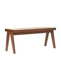 Panca con intreccio viennese Sissi, Struttura: legno di quercia massicci, Seduta: rattan, Rattan, legno di quercia scuro, Larg. 110 x Alt. 48 cm