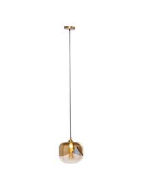 Kleine hanglamp Golden Goblet van glas, Baldakijn: vermessingd metaal, Messingkleurig, Ø 25 cm