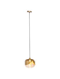 Kleine hanglamp Golden Goblet van glas, Baldakijn: vermessingd metaal, Messingkleurig, Ø 25 cm