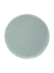 Poef Daisy in blauwgroen, Bekleding: 100% polyester, Frame: multiplex, Geweven stof blauw, Ø 38 x H 45 cm