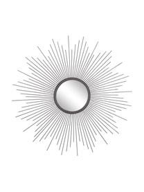 Specchio decorativo con cornice in metallo nero Ella, Cornice: metallo rivestito, Superficie dello specchio: lastra di vetro, Nero, Ø 104 x Prof. 3 cm
