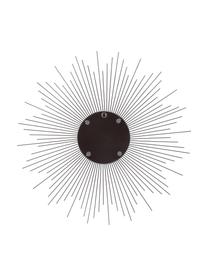 Sonnenspiegel Ella mit schwarzem Metallrahmen, Rahmen: Metall, beschichtet, Schwarz, Ø 104 x T 3 cm